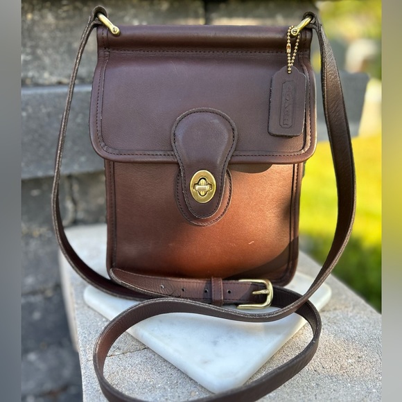 Coach Handbags - Vintage COACH Murphy Bag Style 9930 Mahogany Brown with Brass Hardware